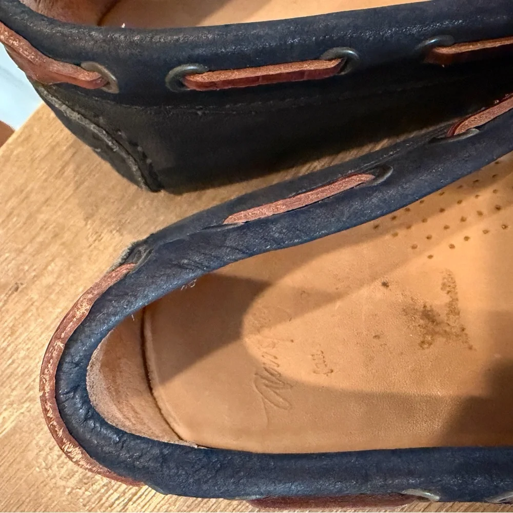 ALAN PAYNE MEN’S HANDMADE Preppy  BLUE SUEDE DRIVING LOAFERS 9 M